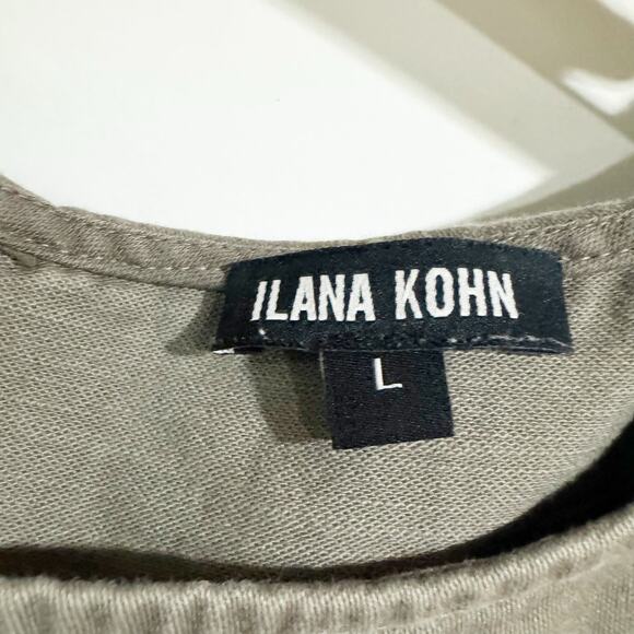 ILANA KOHN Shino Overall Peat Gray Wide Leg Short Sleeve Oversized Pockets Lg - Picture 4 of 6